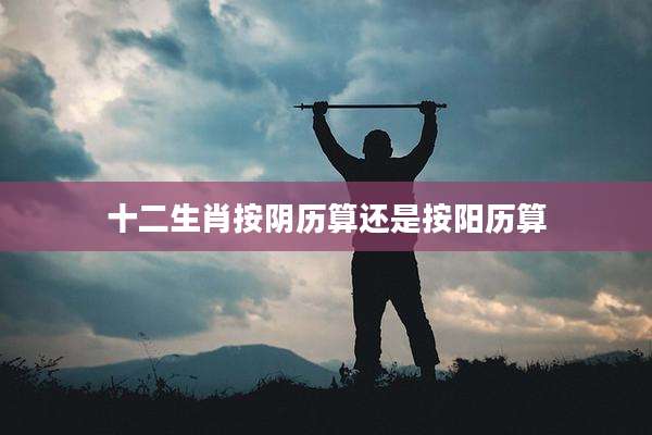 十二生肖按阴历算还是按阳历算