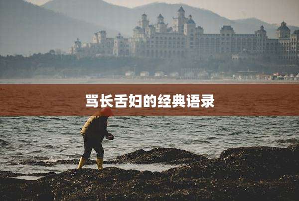 骂长舌妇的经典语录