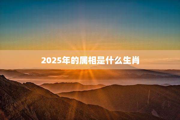 2025年的属相是什么生肖