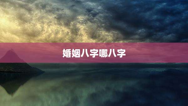 婚姻八字哪八字