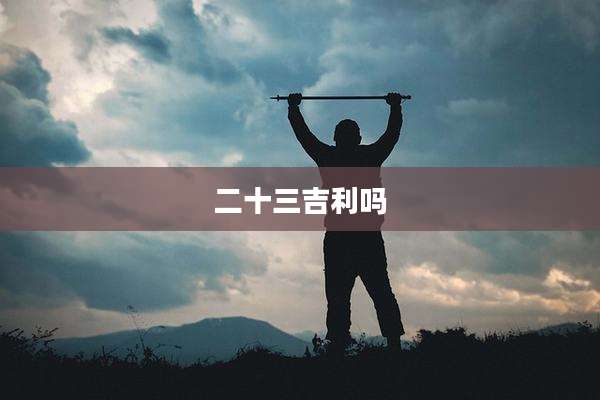 二十三吉利吗