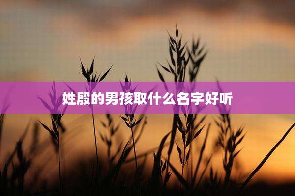 姓殷的男孩取什么名字好听