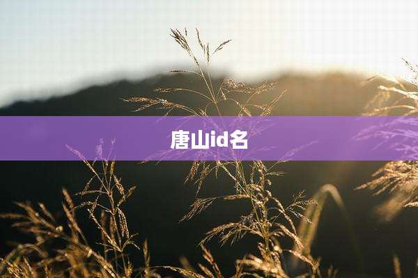 唐山id名