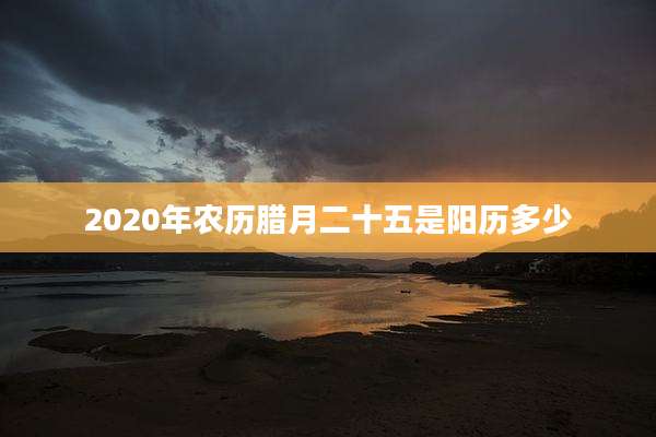 2020年农历腊月二十五是阳历多少