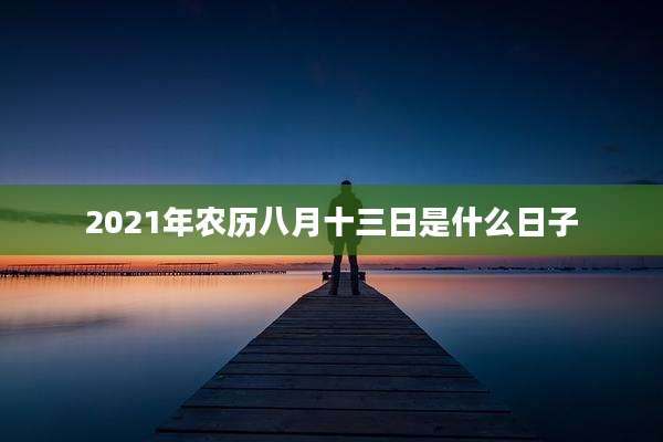 2021年农历八月十三日是什么日子