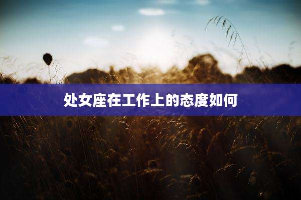 处女座在工作上的态度如何