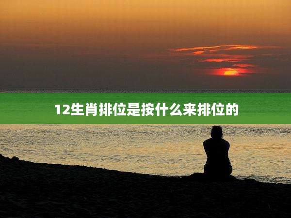 12生肖排位是按什么来排位的