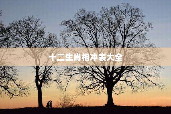 十二生肖相冲表大全