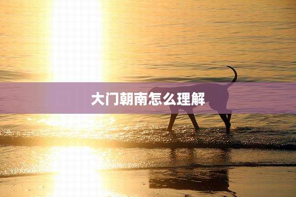大门朝南怎么理解