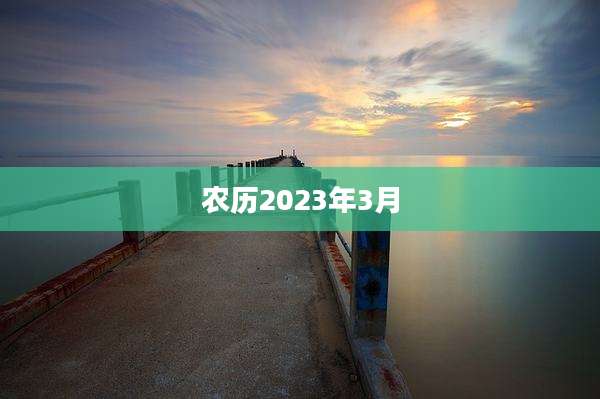 农历2023年3月