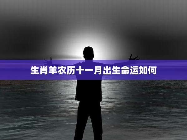 生肖羊农历十一月出生命运如何