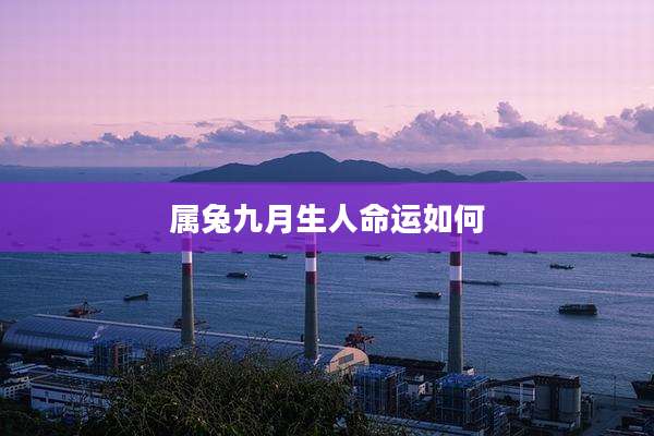 属兔九月生人命运如何
