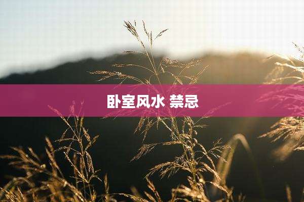 卧室风水 禁忌