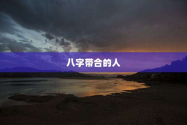 八字带合的人