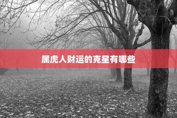 属虎人财运的克星有哪些