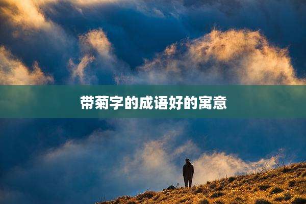 带菊字的成语好的寓意