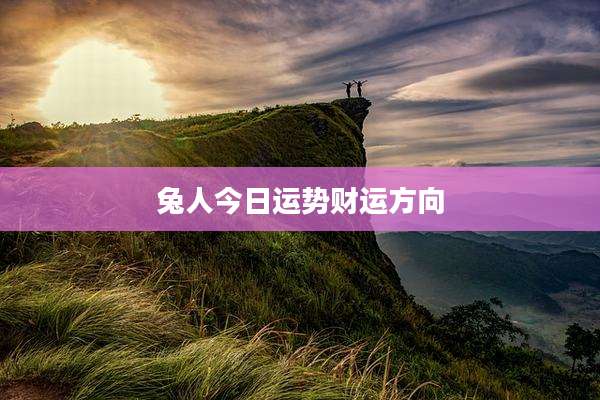 兔人今日运势财运方向