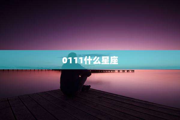 0111什么星座