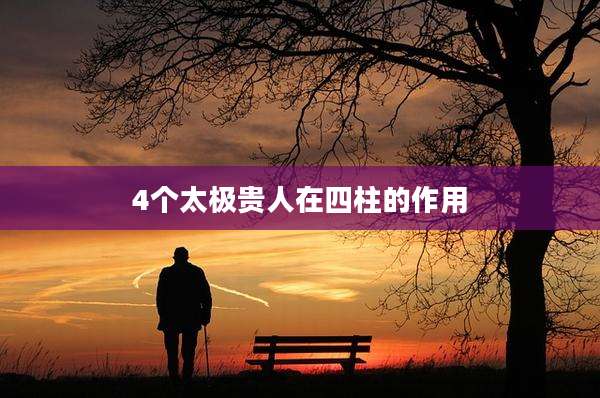 4个太极贵人在四柱的作用