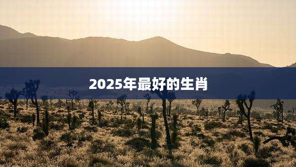 2025年最好的生肖