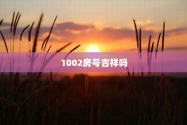 1002房号吉祥吗