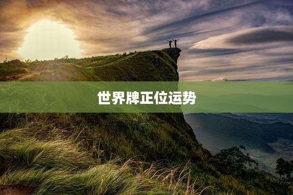 世界牌正位运势