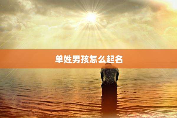 单姓男孩怎么起名