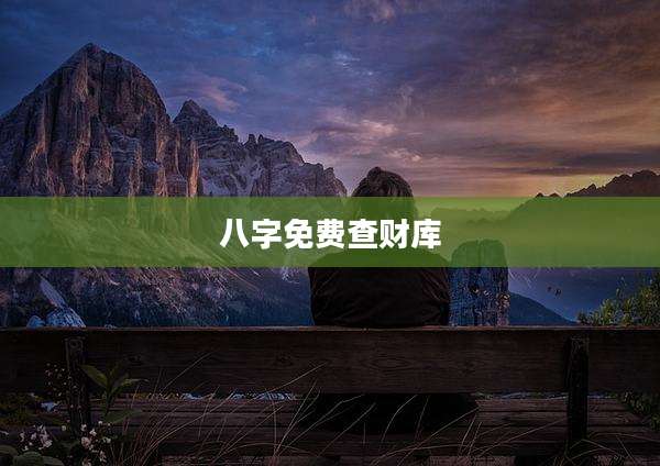 八字免费查财库