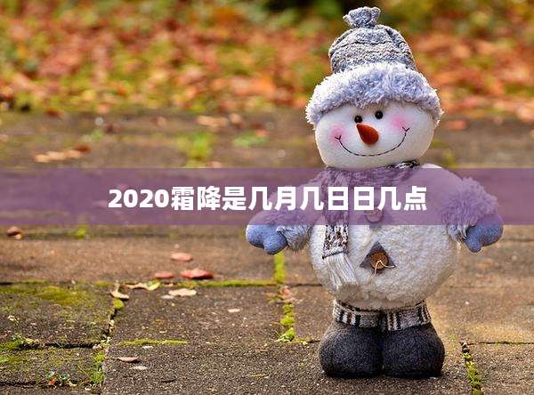 2020霜降是几月几日日几点