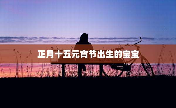 正月十五元宵节出生的宝宝