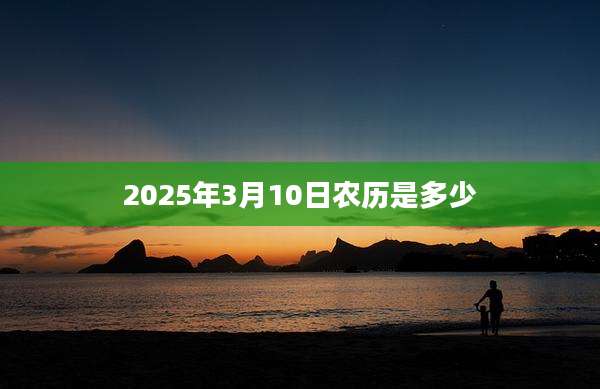 2025年3月10日农历是多少