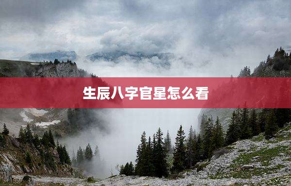 生辰八字官星怎么看