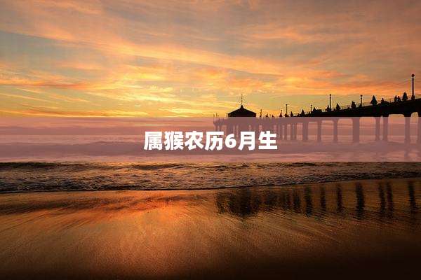 属猴农历6月生