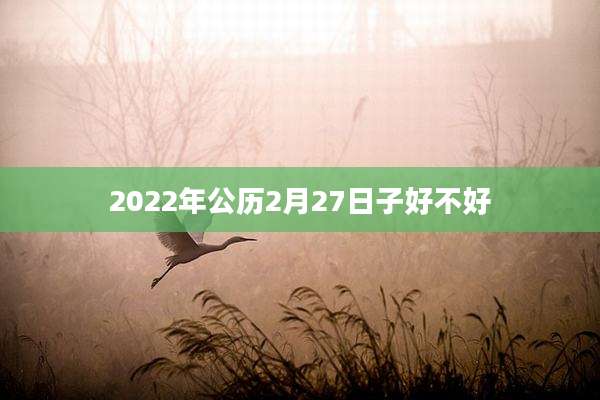 2022年公历2月27日子好不好
