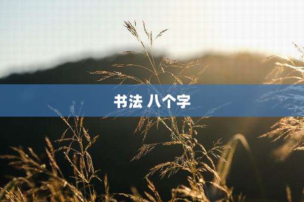 书法 八个字