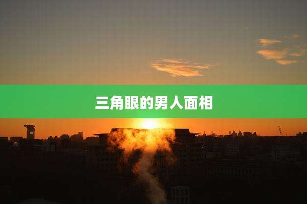 三角眼的男人面相