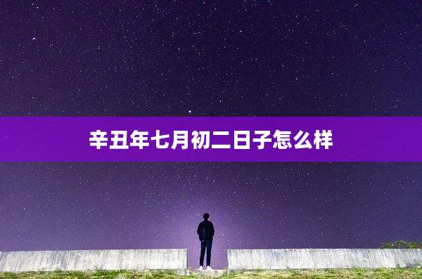 辛丑年七月初二日子怎么样