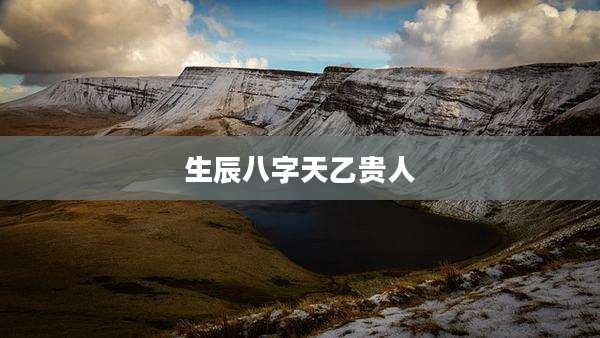 生辰八字天乙贵人