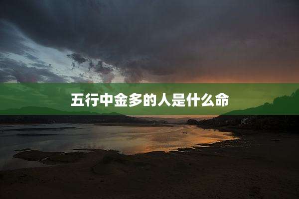 五行中金多的人是什么命