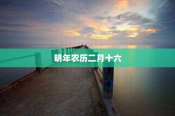 明年农历二月十六