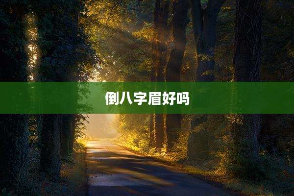 倒八字眉好吗