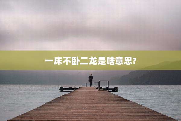 一床不卧二龙是啥意思?