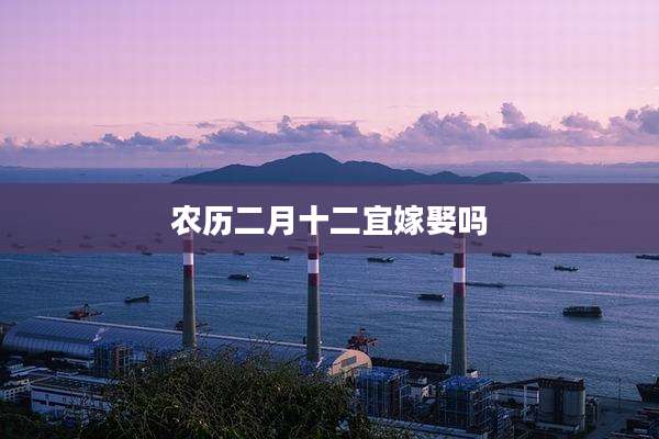 农历二月十二宜嫁娶吗