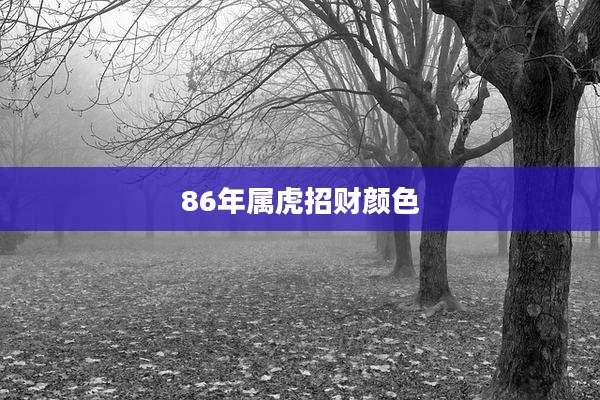 86年属虎招财颜色