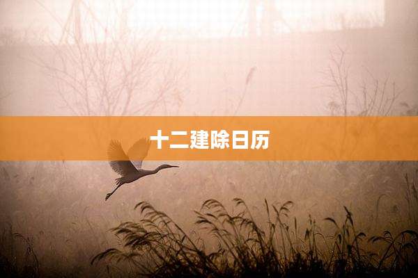 十二建除日历