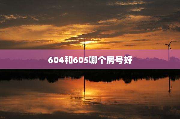 604和605哪个房号好
