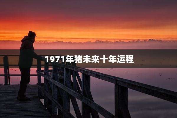1971年猪未来十年运程