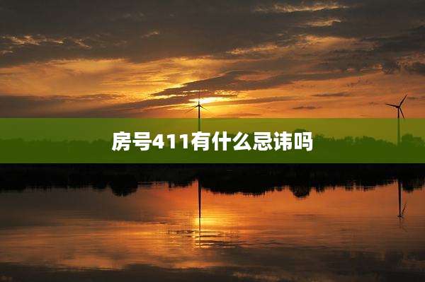 房号411有什么忌讳吗