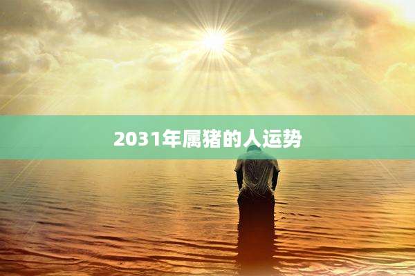 2031年属猪的人运势