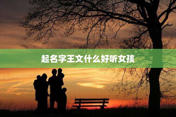 起名字王文什么好听女孩